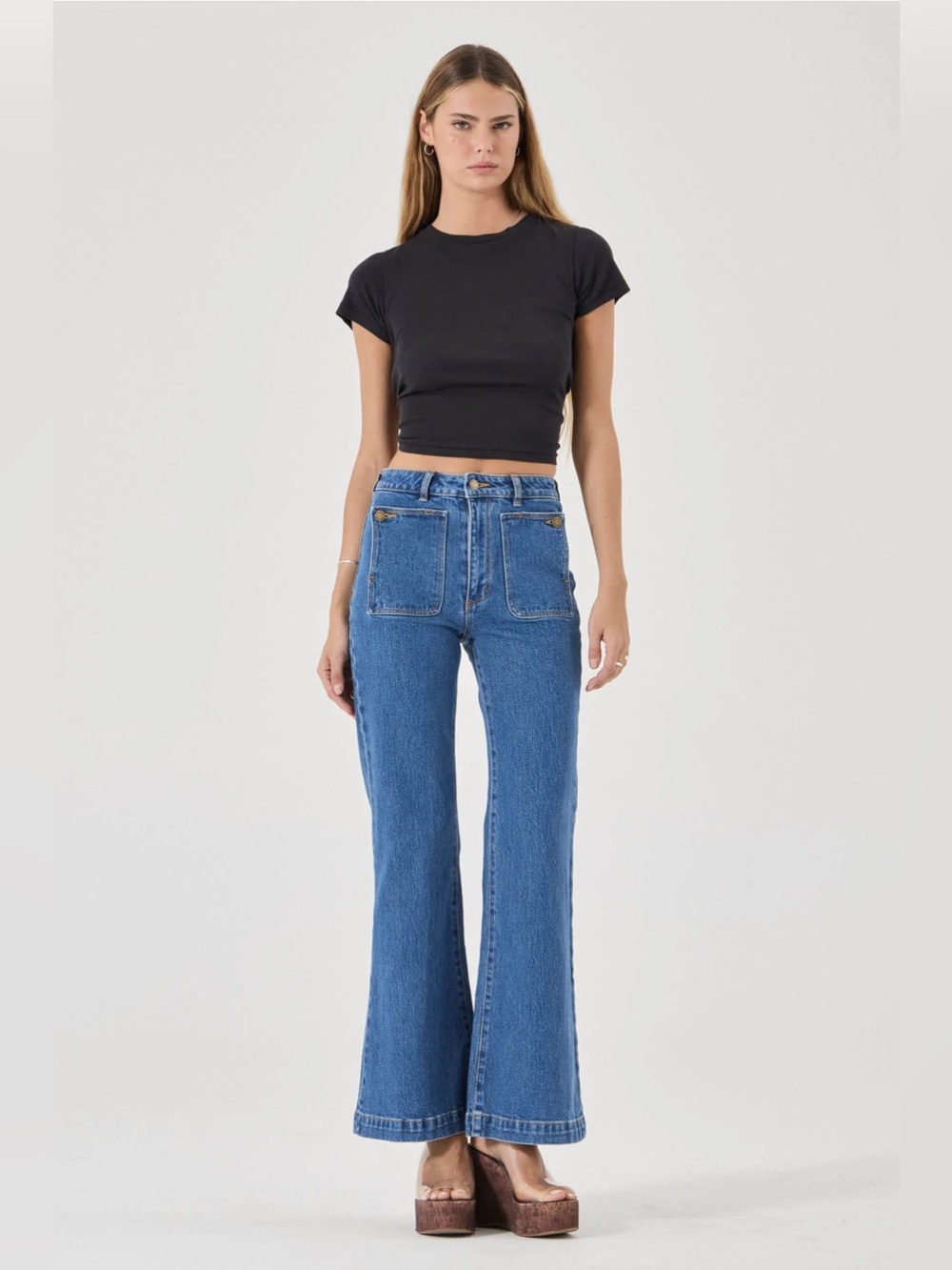 Rolla’s East Coast Flare Sailor Denim Jeans Charlotte Medium Wash 31
